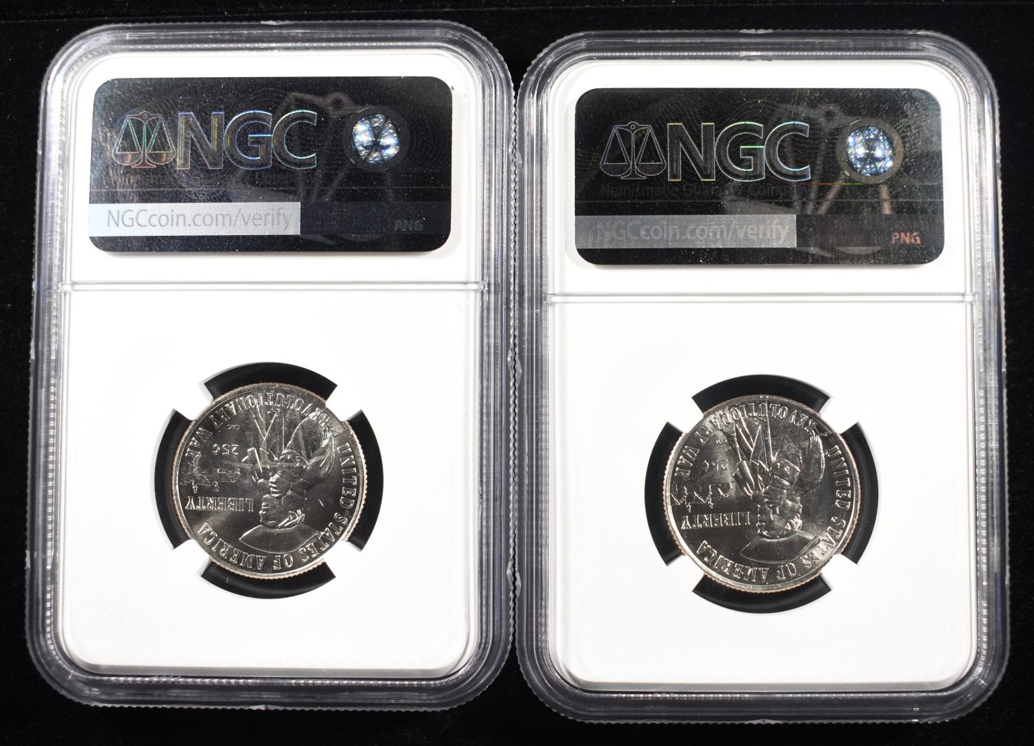 1776-2026-P&D 25C REVOLUTIONARY WAR NGC MS67