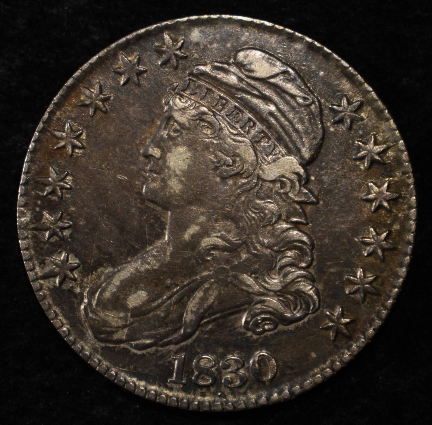 1830 BUST HALF DOLLAR AU