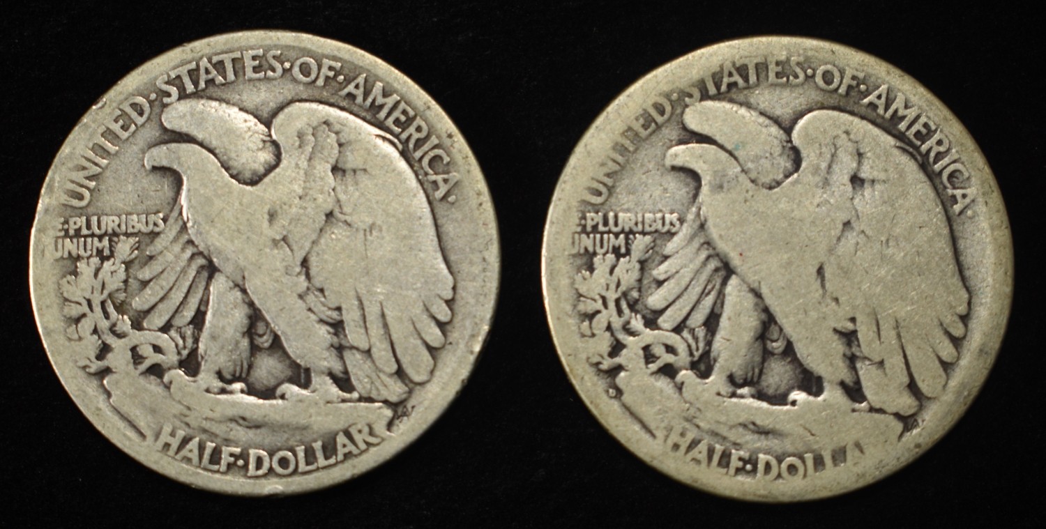 1917-D&S WALKING LIBERTY HALF DOLLARS