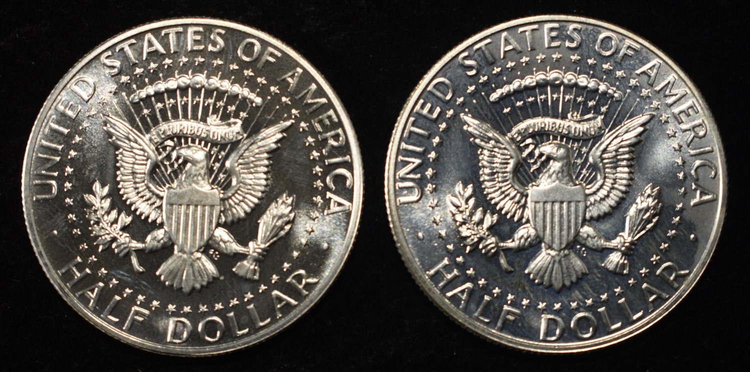 (2) 90% SILVER 1964 KENNEDY HALF DOLLARS PROOF BU