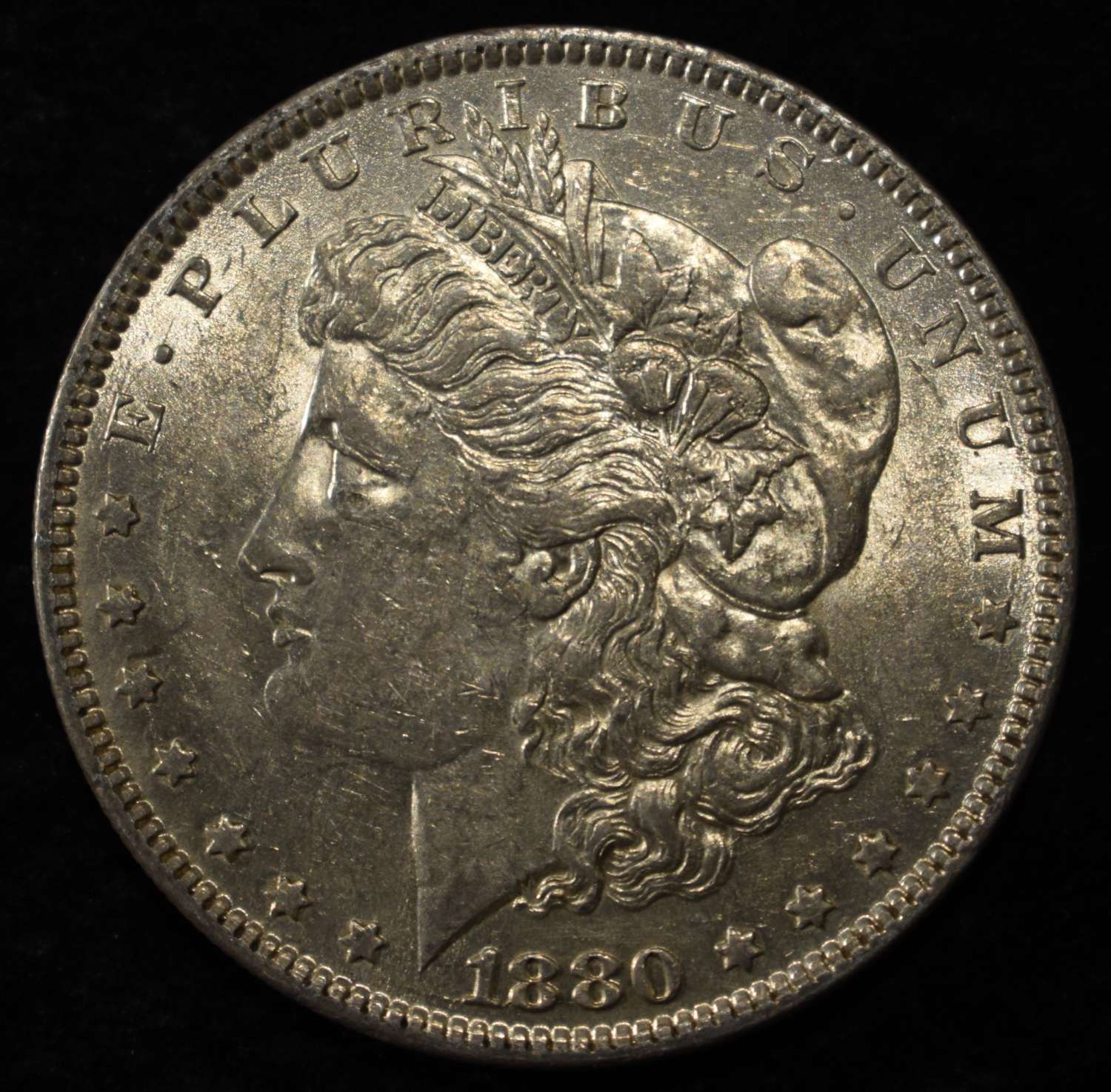 1880-O MORGAN DOLLAR AU