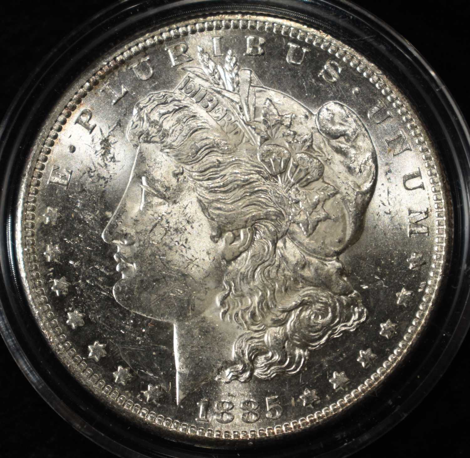 1885-S MORGAN DOLLAR CH BU
