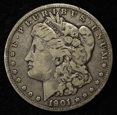1901-O MORGAN DOLLAR. TOP RATED AUCTION HOUSE ESTIMATE $90 - $130.