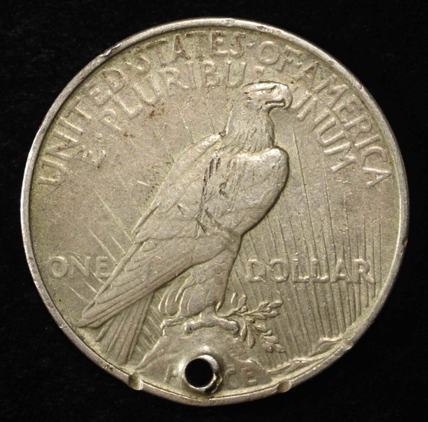 1922 PEACE DOLLAR HOLE