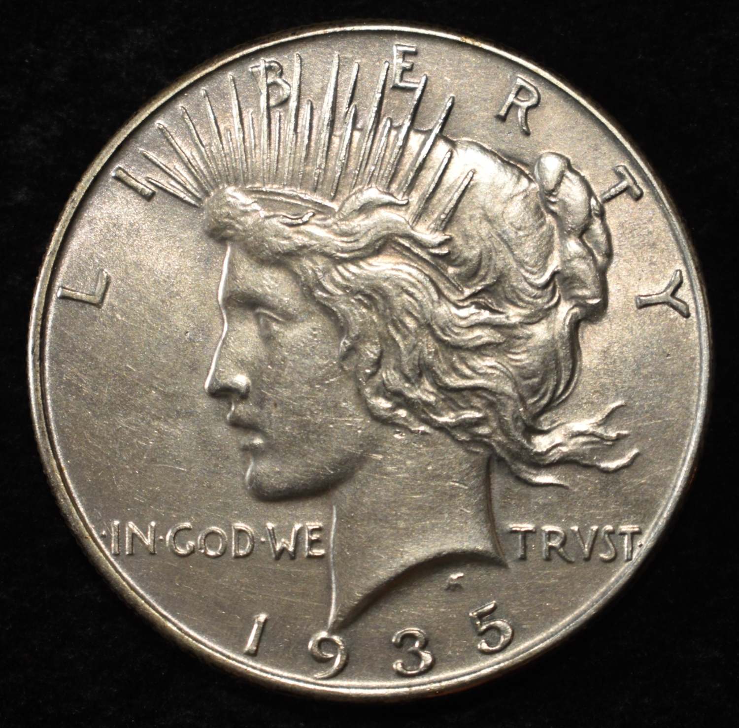 1935 PEACE DOLLAR CH AU
