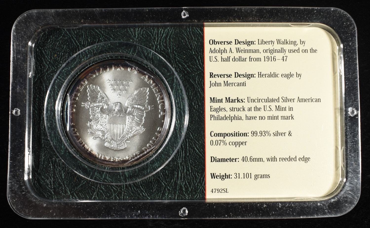 2001 AMERICAN SILVER EAGLE