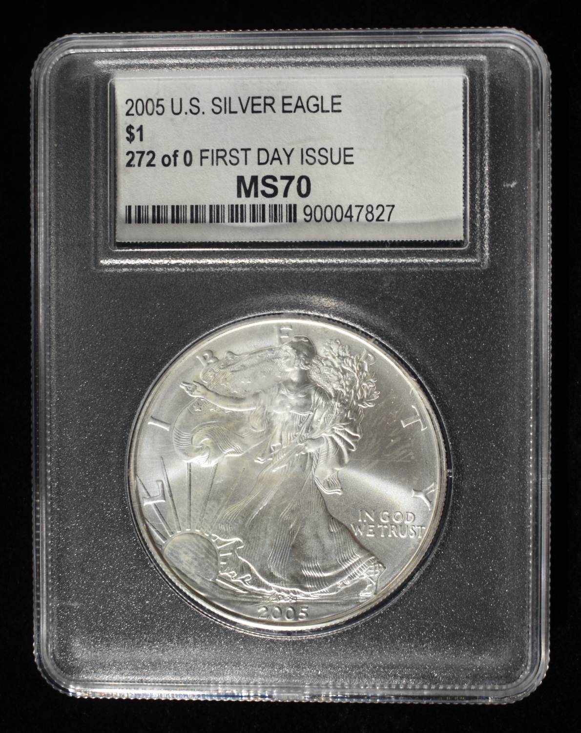 2005 SILVER EAGLE PCC PERFECT GEM 1ST DAY ISSUE
