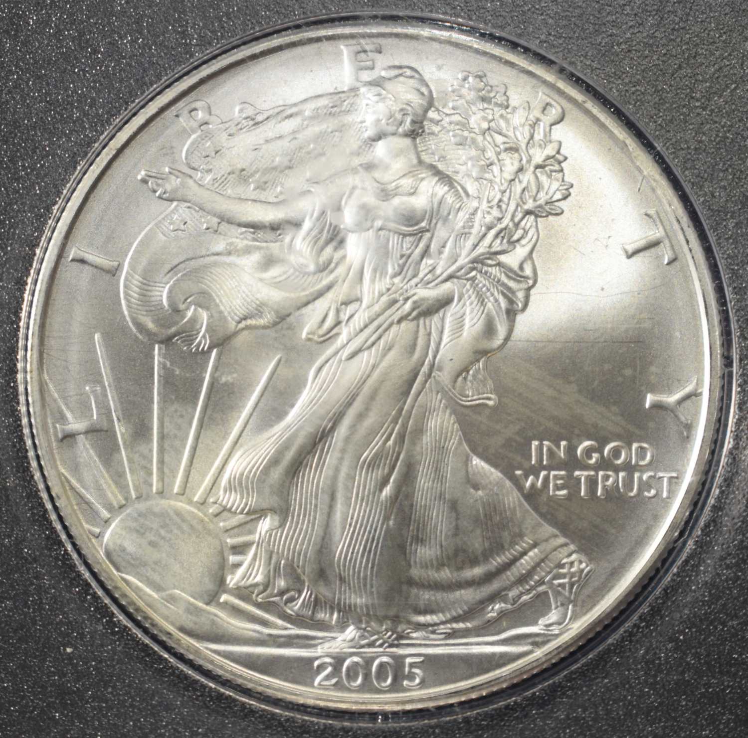 2005 SILVER EAGLE PCC PERFECT GEM 1ST DAY ISSUE