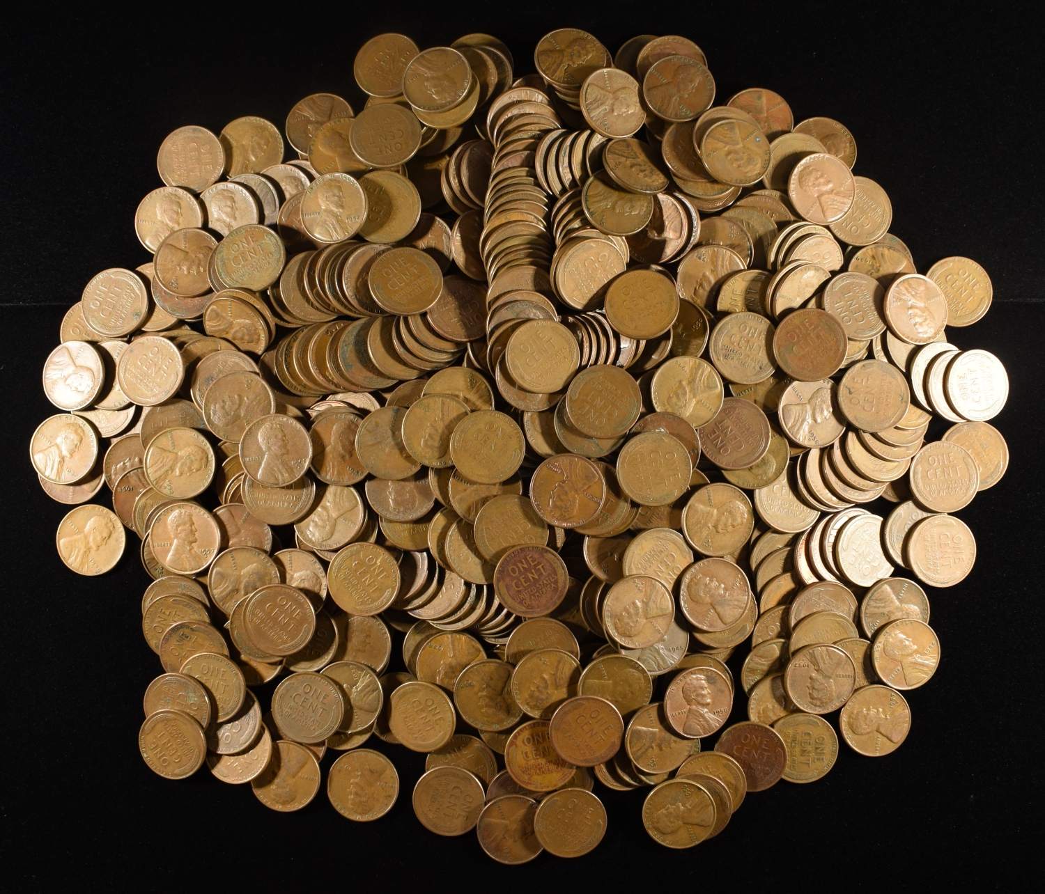 (500) WHEAT CENTS: MIXED DATES