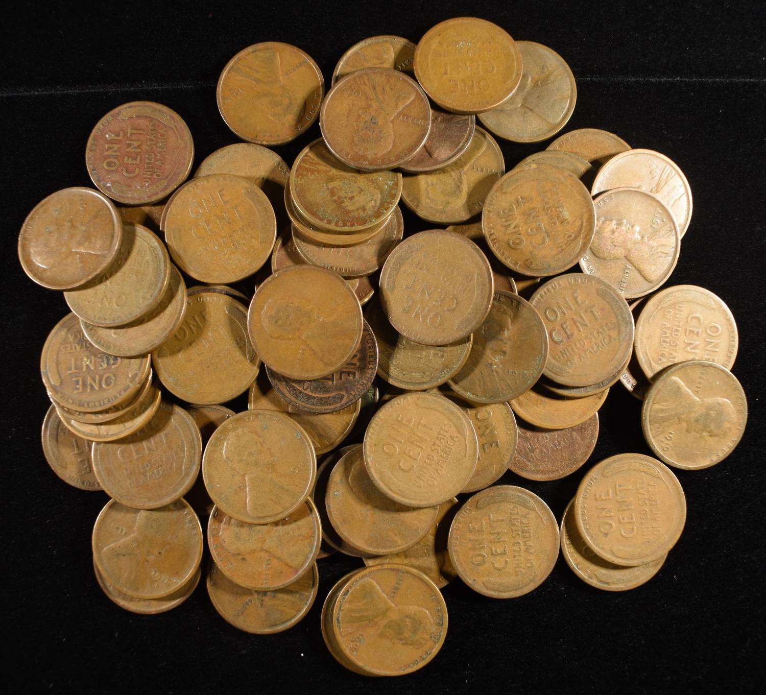 (72) D&S WHEAT CENTS FROM THE TEENS
