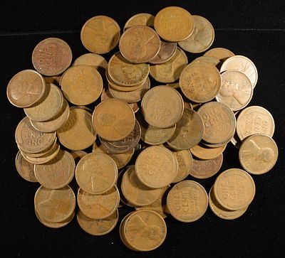(72) D&S WHEAT CENTS FROM THE TEENS. BID WITH SILVER CITY AUCTIONS ESTIMATE $140 - $160.