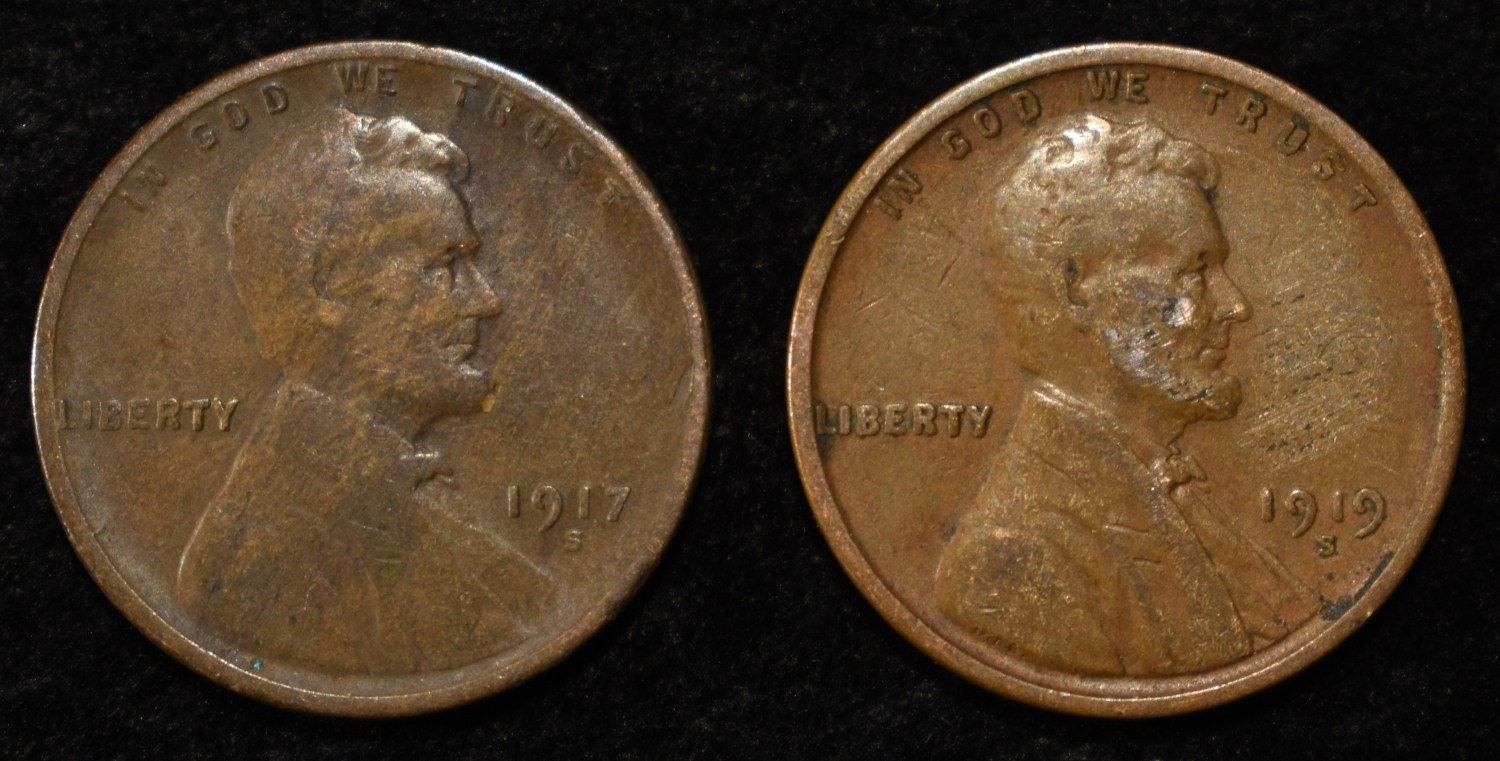 (72) D&S WHEAT CENTS FROM THE TEENS