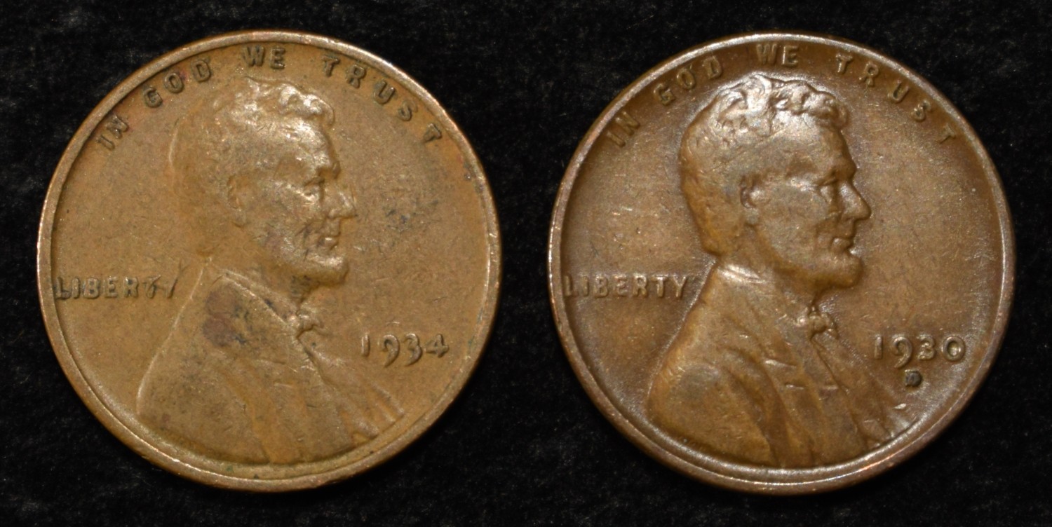 (250) WHEAT CENTS FROM THE 1930'S