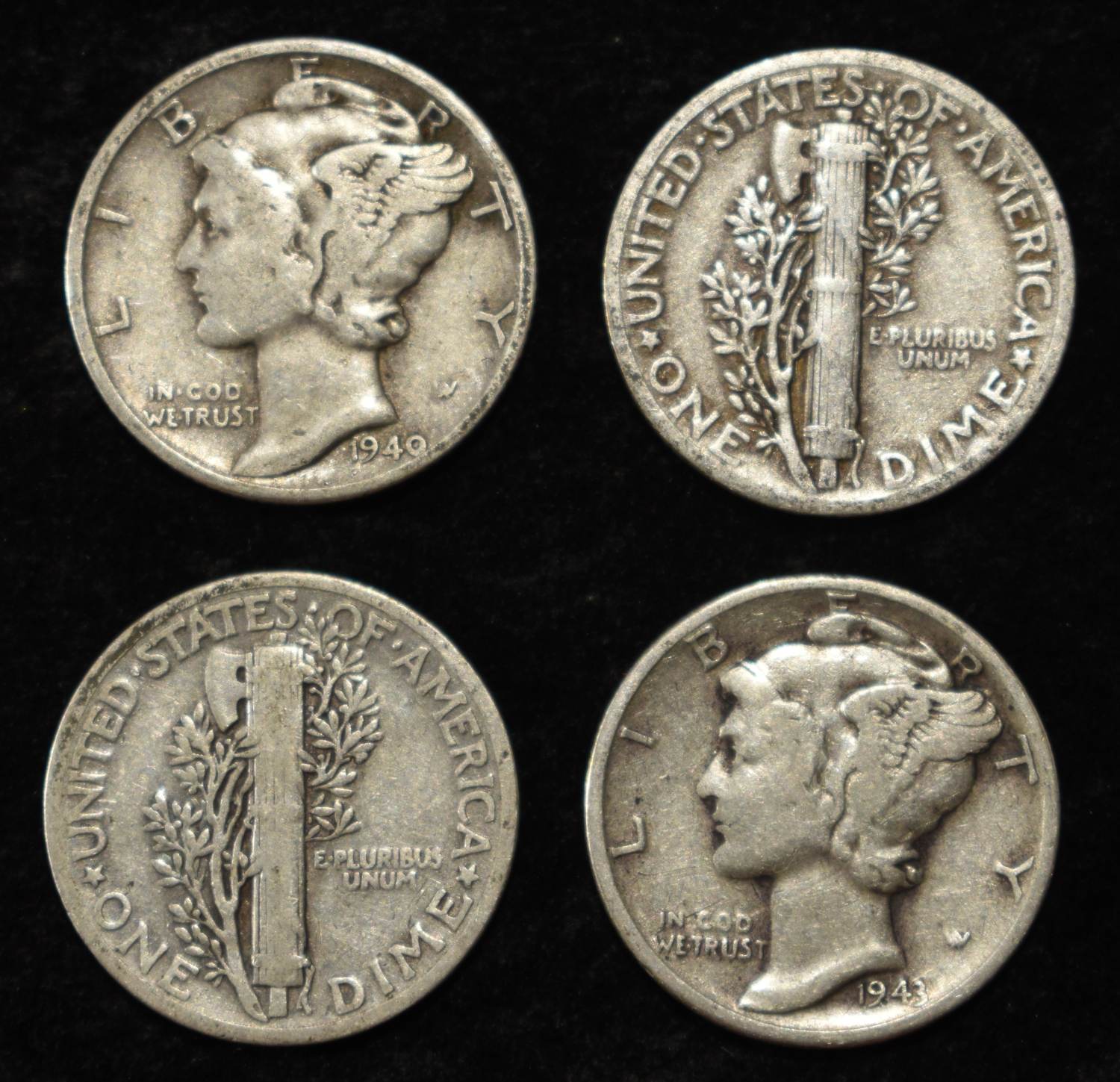 (50) MERCURY DIMES