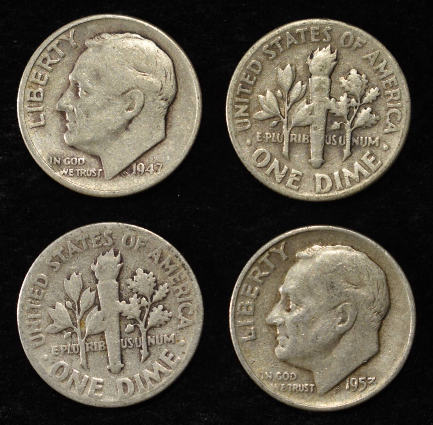 (50) 90% SILVER ROOSEVELT DIMES