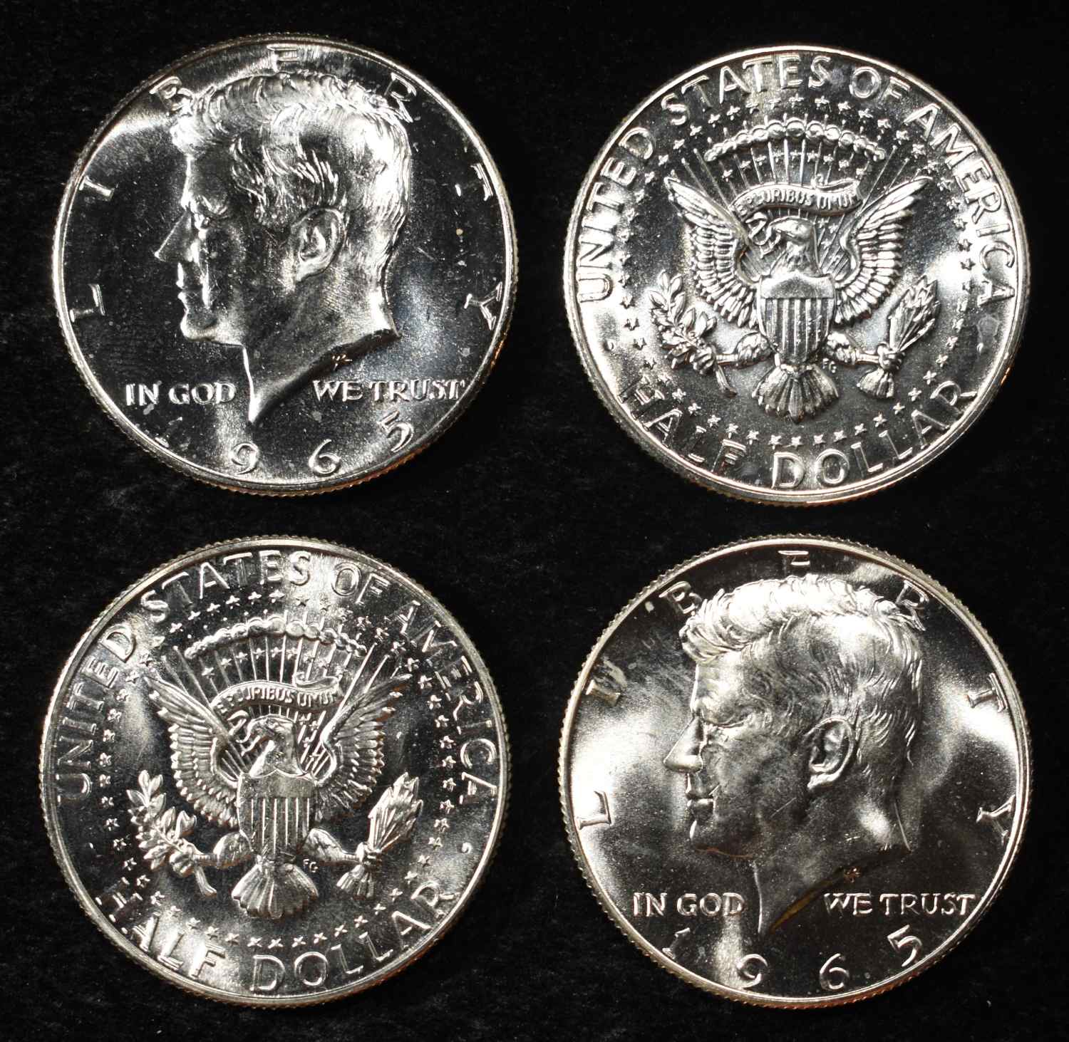 1965 KENNEDY HALF DOLLARS SMS ROLL