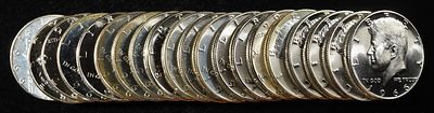 1966 KENNEDY HALF DOLLARS SMS ROLL. LEADERS IN ON-LINE AUCTIONS ESTIMATE $400 - $450.