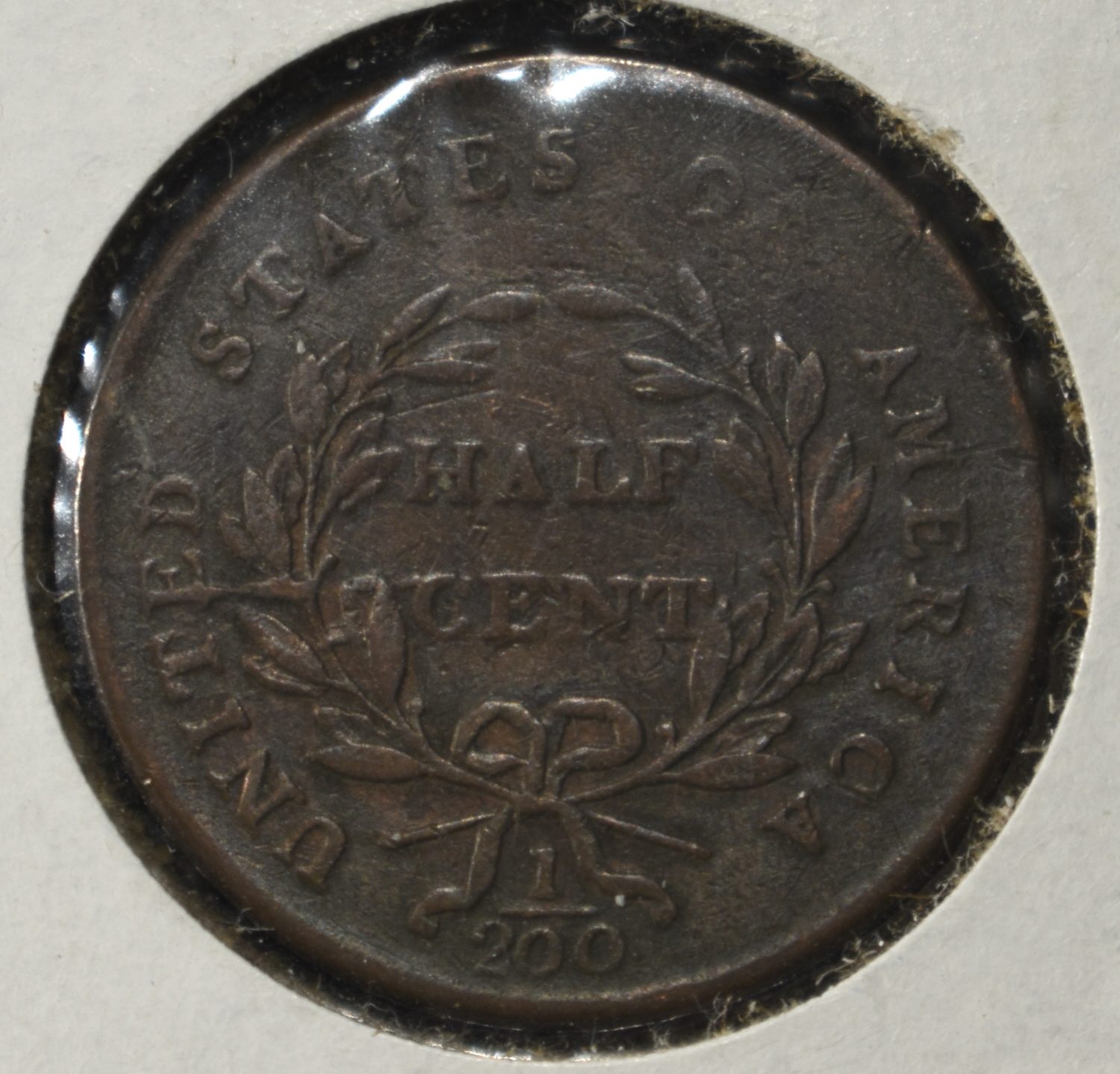 1800 DRAPED BUST HALF CENT XF