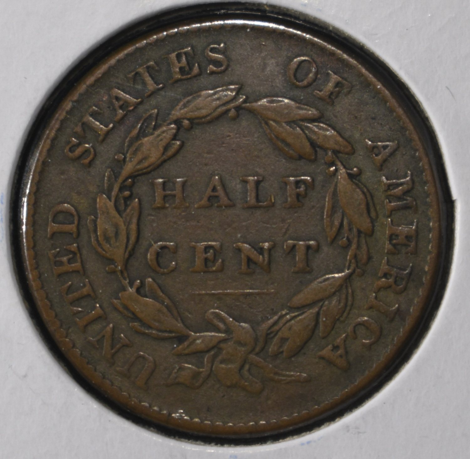 1826 CLASSIC HEAD HALF CENT XF