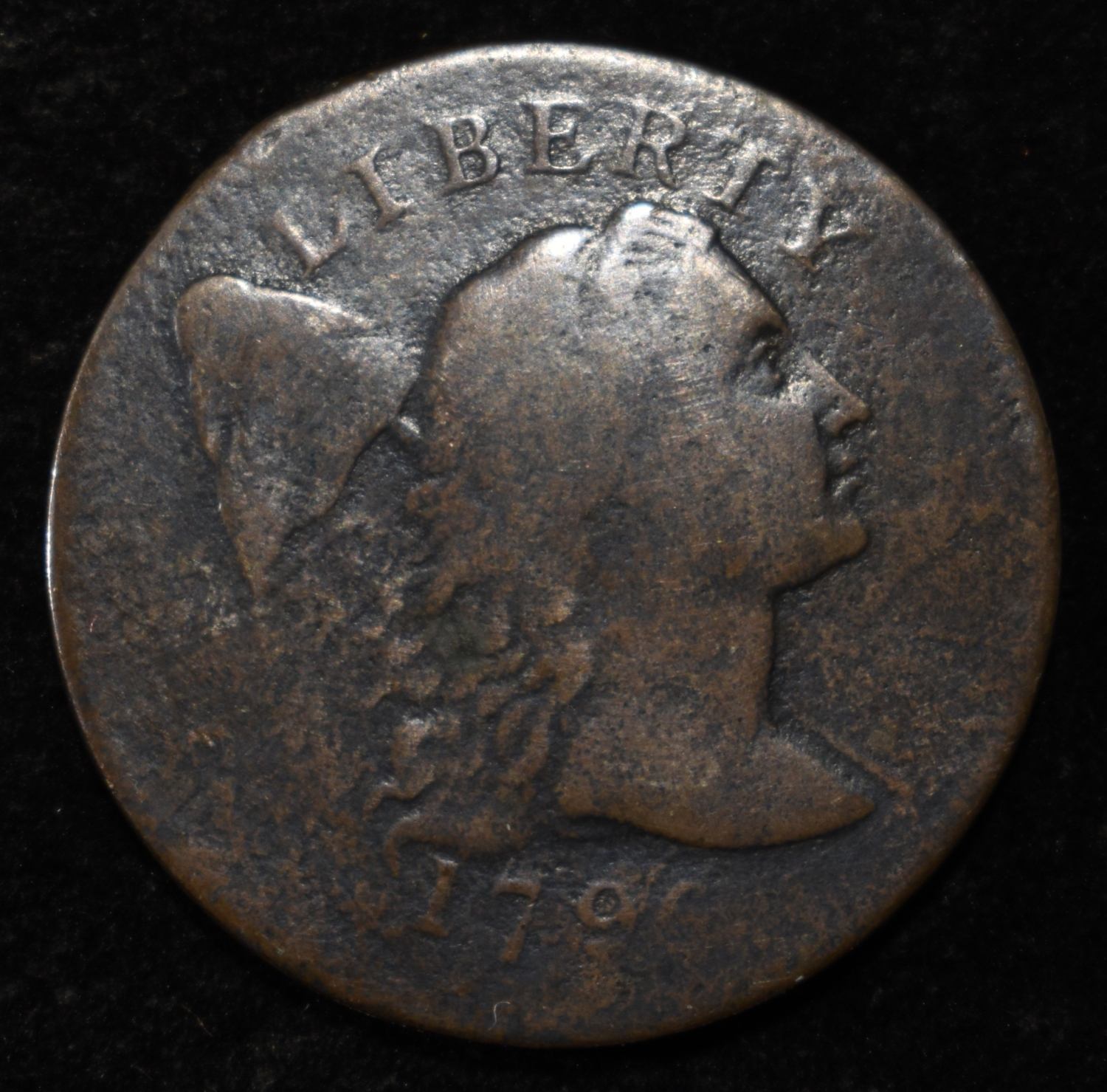 1796 LIBERTY CAP LARGE CENT F/VF