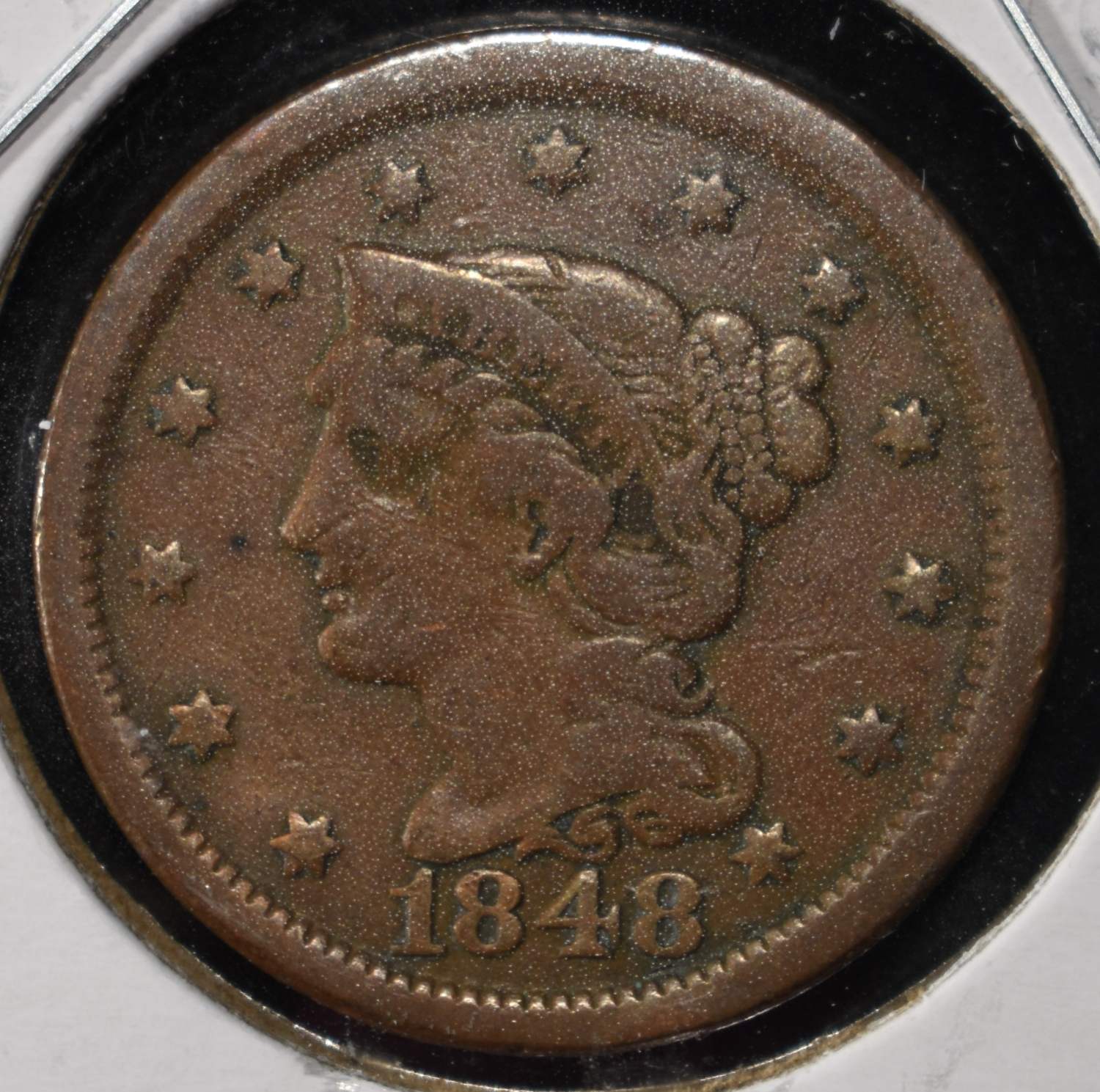 1848 BRAIDED HAIR CENT