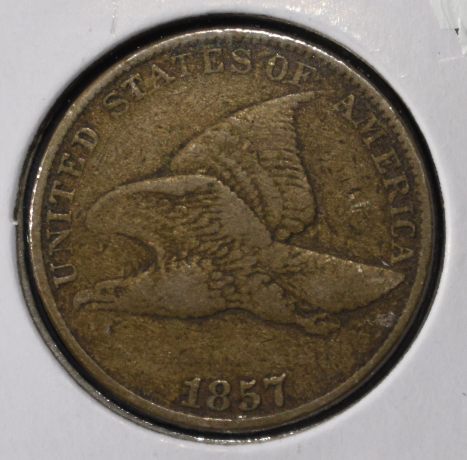 1857 FLYING EAGLE CENT VF