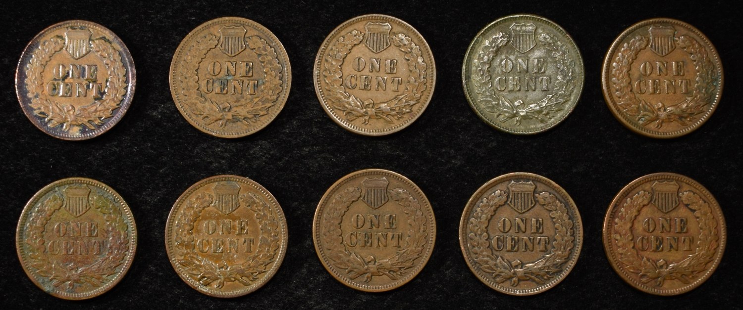 10 HIGH GRADE INDIAN CENTS