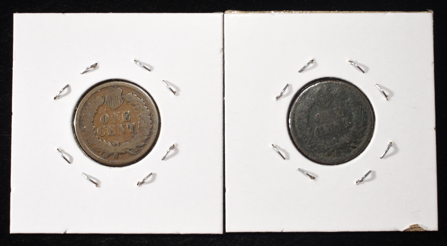 (2) 1864 INDIAN CENTS