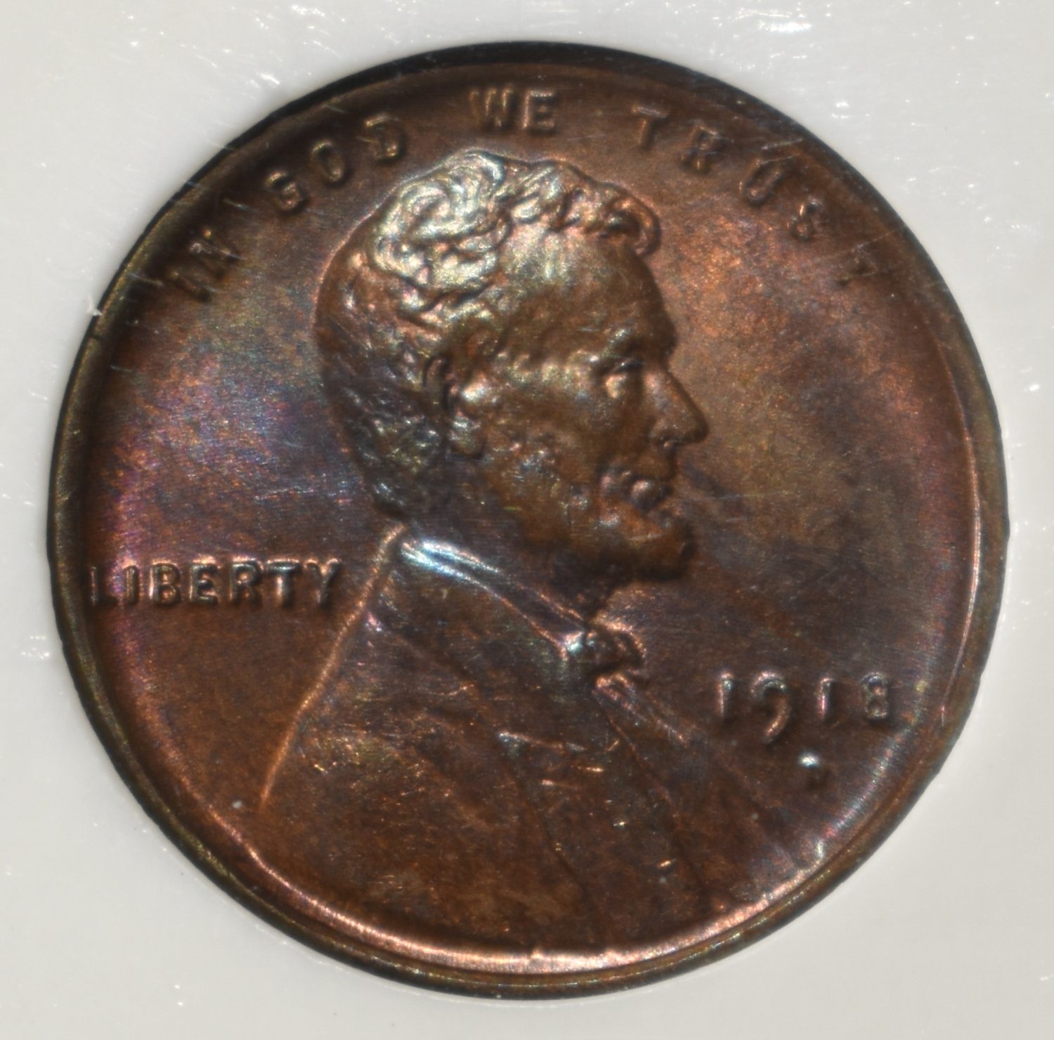 1918-D WHEAT CENT PCI SUPERB GEM BU RB