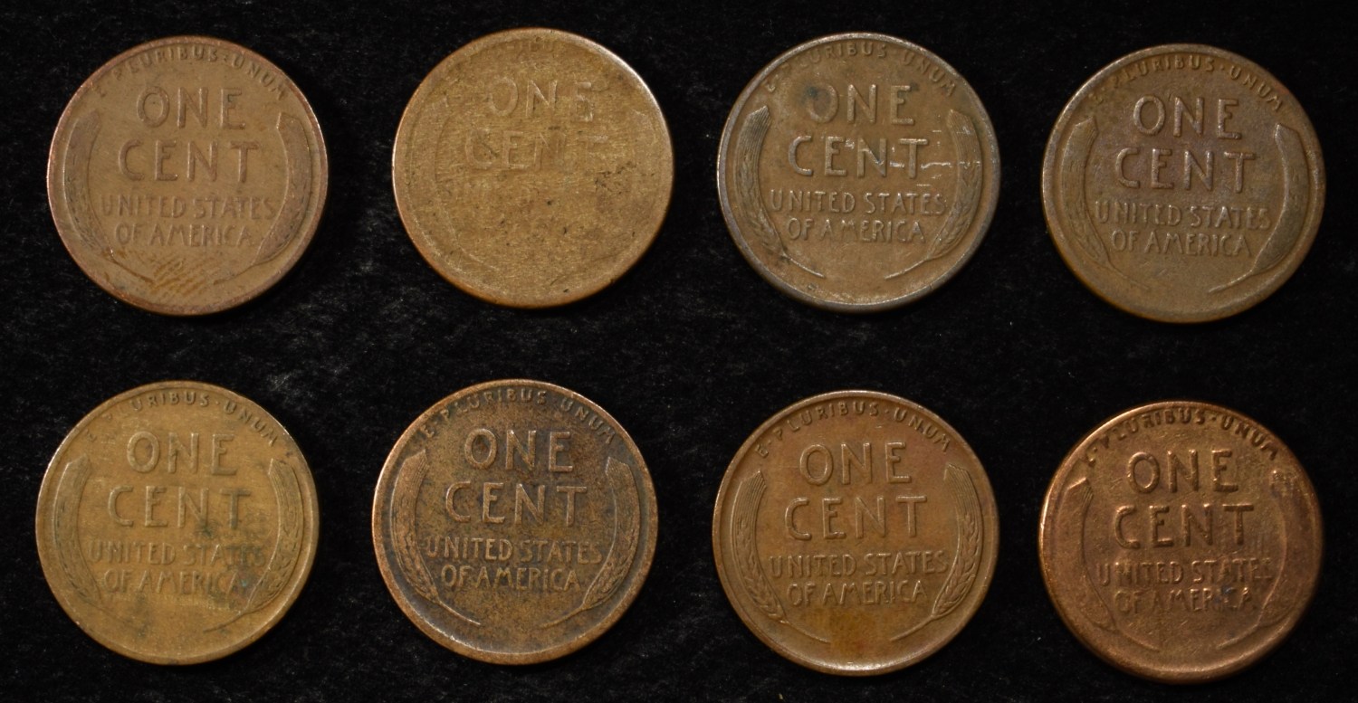 8 NICE EARLY SEMIKEY WHEAT CENTS