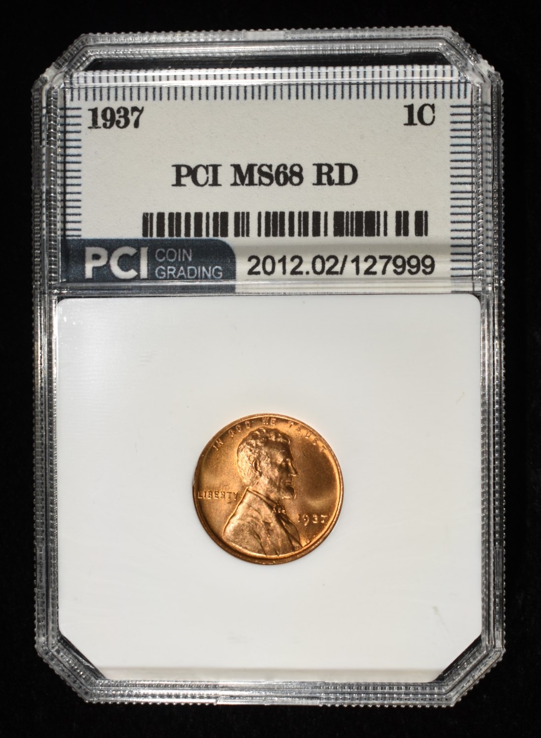 1937 WHEAT CENT PCI SUPERB GEM+ BU RD