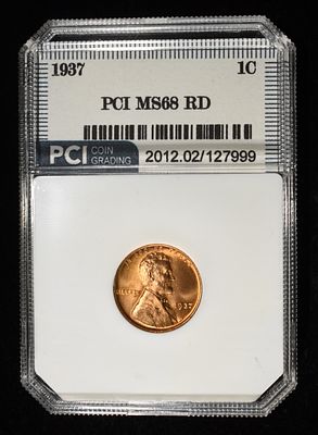 1937 WHEAT CENT PCI SUPERB GEM+ BU RD. BID WITH SILVER CITY AUCTIONS ESTIMATE $150 - $200.