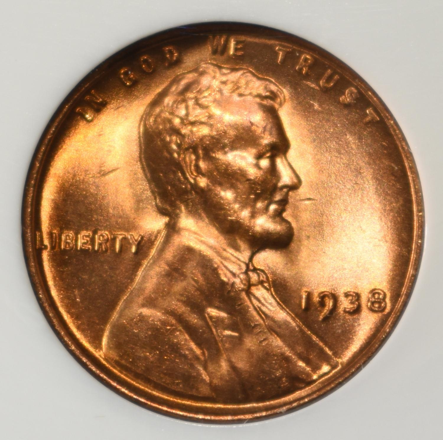 1938 WHEAT CENT PCI SUPERB GEM+ BU RD