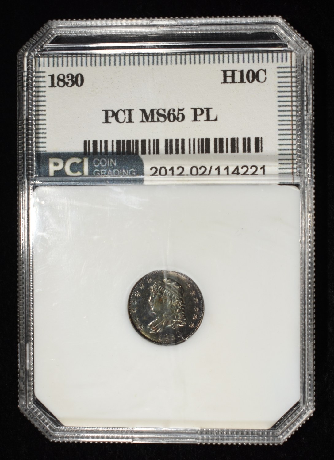 1830 CAPPED BUST HALF DIME PCI GEM BU PL