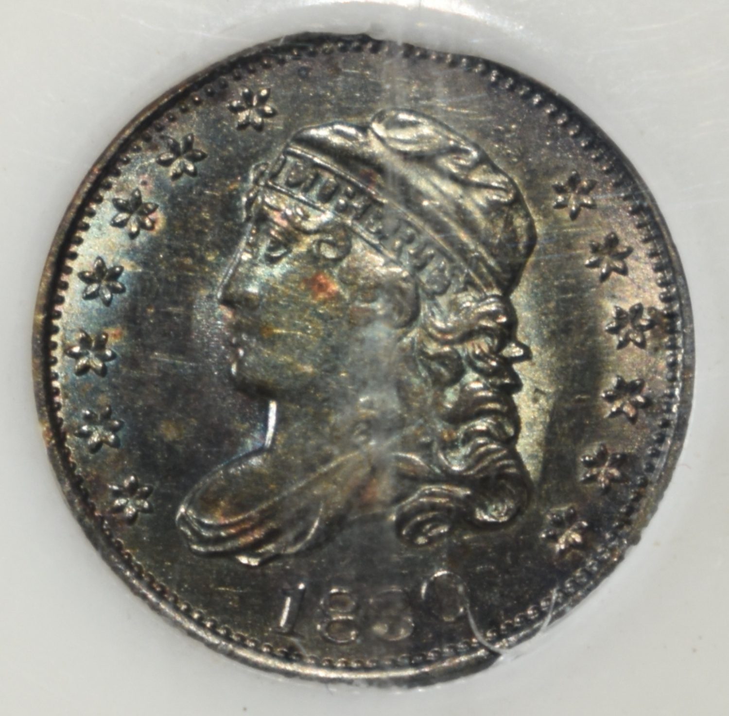 1830 CAPPED BUST HALF DIME PCI GEM BU PL
