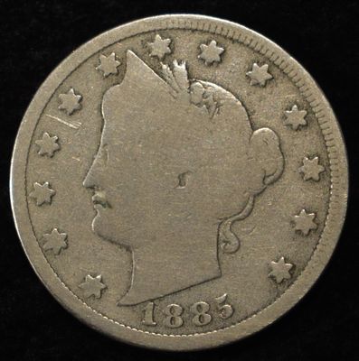 1885 'V' NICKEL VG. WEEKLY COIN & CURRENCY AUCTIONS ESTIMATE $625 - $725.