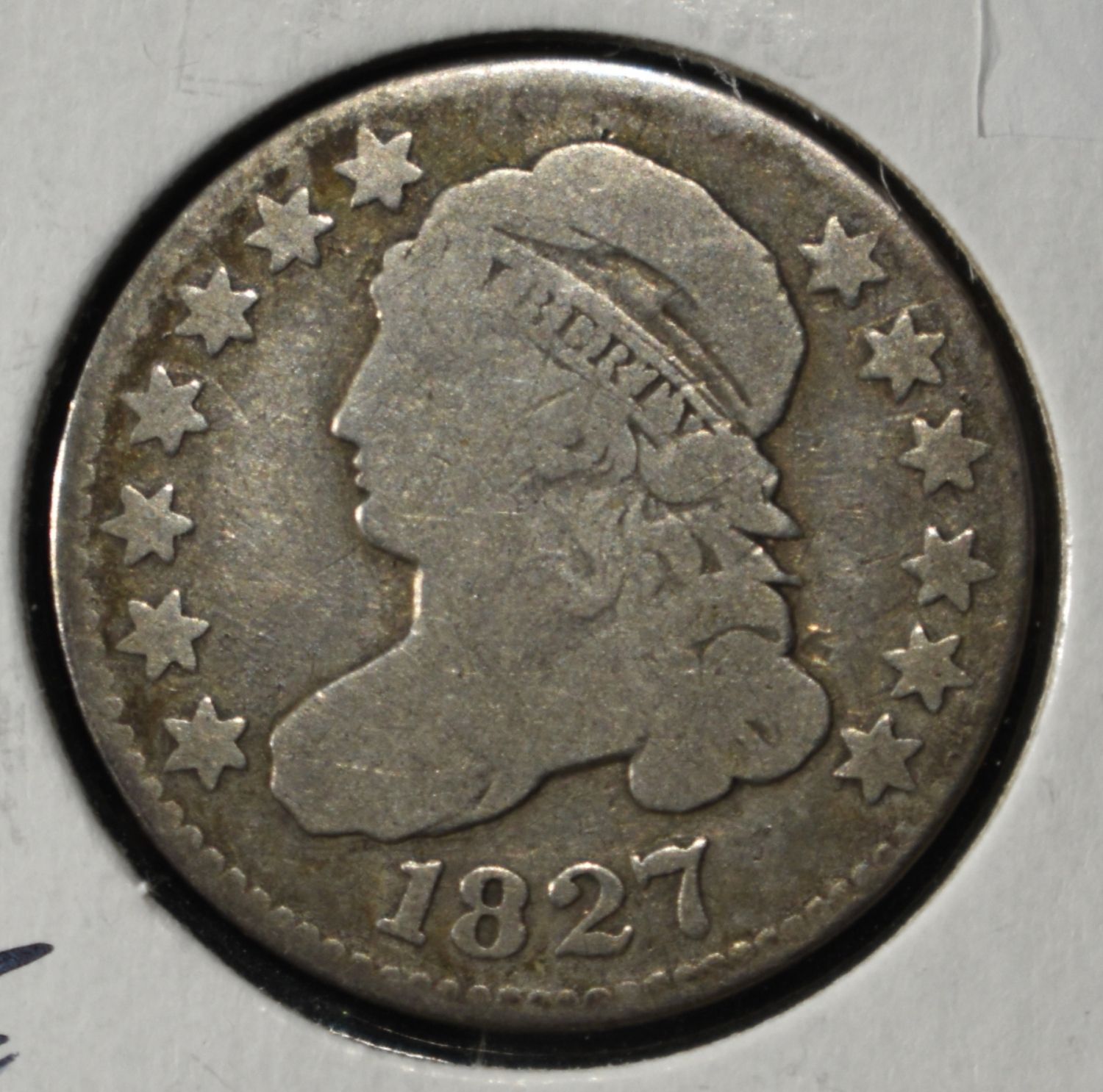 1827 CAPPED BUST DIME FINE