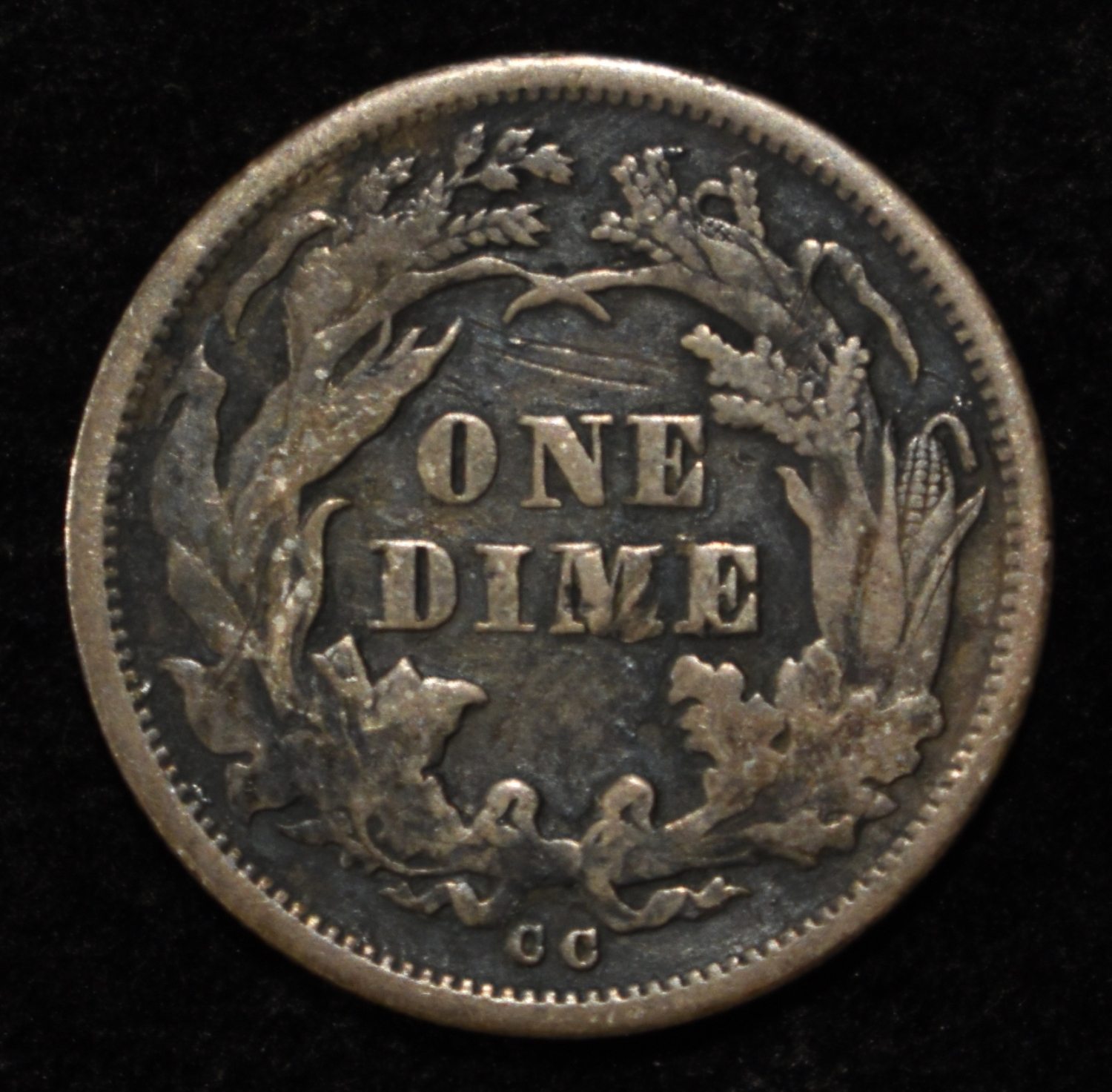 1876-CC LIBERTY SEATED DIME NICE ORIG AU/UNC