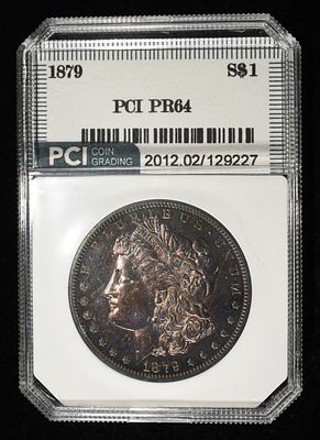 1879 MORGAN DOLLAR PCI CH/GEM PROOF. LEADERS IN ON-LINE AUCTIONS ESTIMATE $4200 - $4700.