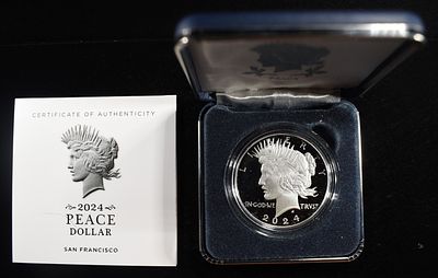 2024-S PEACE DOLLAR PROOF. TOP RATED AUCTION HOUSE ESTIMATE $90 - $130.