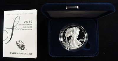 2019-W AMERICAN SILVER EAGLE PROOF. CHECK OUT OUR UPCOMING AUCTIONS ESTIMATE $100 - $150.