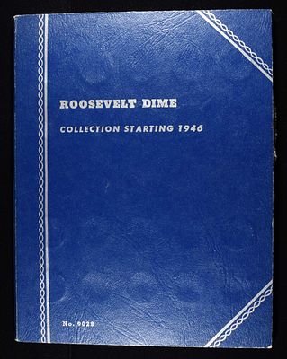 ROOSEVELT DIMES COLLECTION WHITMAN. INCLUDING (30) 90% SILVER DIMES AND (5) DIMES ESTIMATE $260 