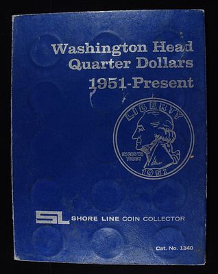 WASHINGTON QUARTER COLLECTION SHORE LINE COIN. INCLUDING (32) 90% SILVER QUARTERS & (1) QUARTER 