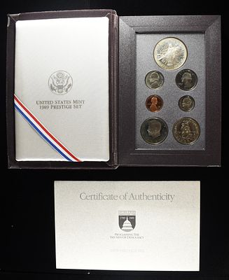1989-S PRESTIGE SET. BID WITH SILVER CITY AUCTIONS ESTIMATE $100 - $150.
