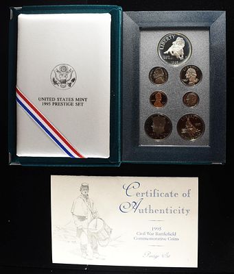 1995-S PRESTIGE SET. LEADERS IN ON-LINE AUCTIONS ESTIMATE $120 - $170.