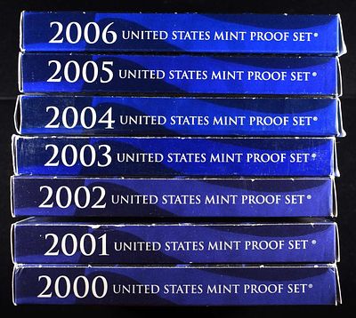 2000-2006 US PROOF SETS. CHECK OUT OUR UPCOMING AUCTIONS ESTIMATE $100 - $150.