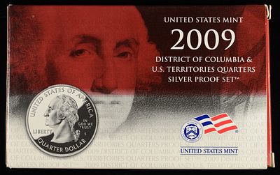 2009 SILVER QUARTERS PROOF SET. WEEKLY COIN & CURRENCY AUCTIONS ESTIMATE $100 - $150.