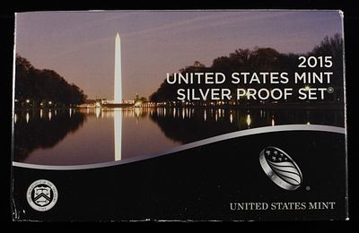 2015 US SILVER PROOF SET. BID WITH SILVER CITY AUCTIONS ESTIMATE $150 - $200.