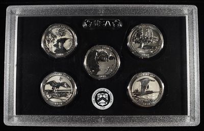 2018 SILVER QUARTER PROOF SET. TOP RATED AUCTION HOUSE ESTIMATE $80 - $120.