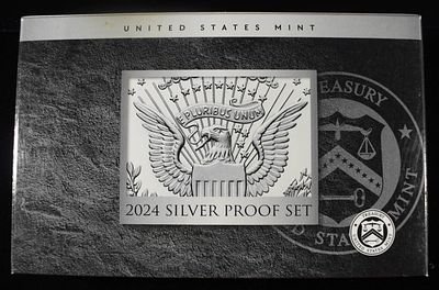 2024 US SILVER PROOF SET. WEEKLY COIN & CURRENCY AUCTIONS ESTIMATE $200 - $250.